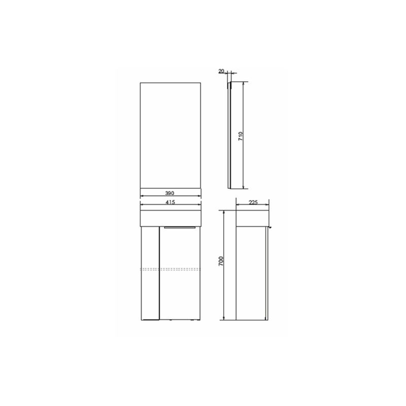 Зеркало Comforty Асти-40 00-00013528 бетон светлый