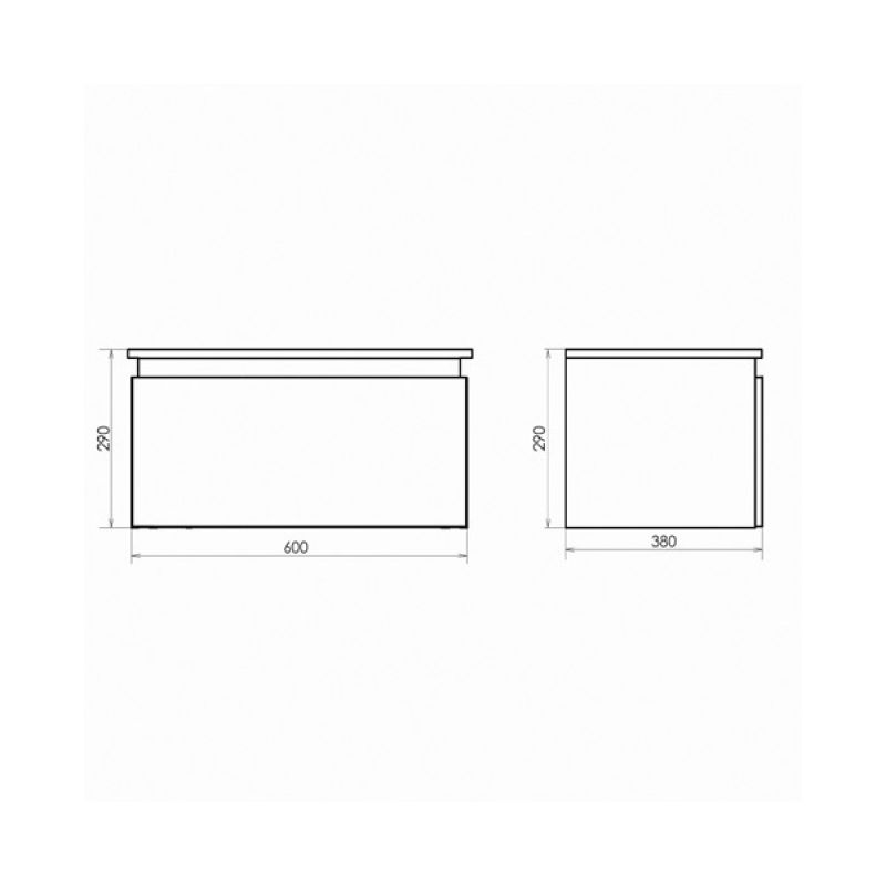 Тумба Comforty Осло 60 00-00000838 подвесная Бетон светлый