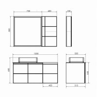 Тумба Comforty Таллин 40 00-00009968 подвесная Белый Дуб натуральный