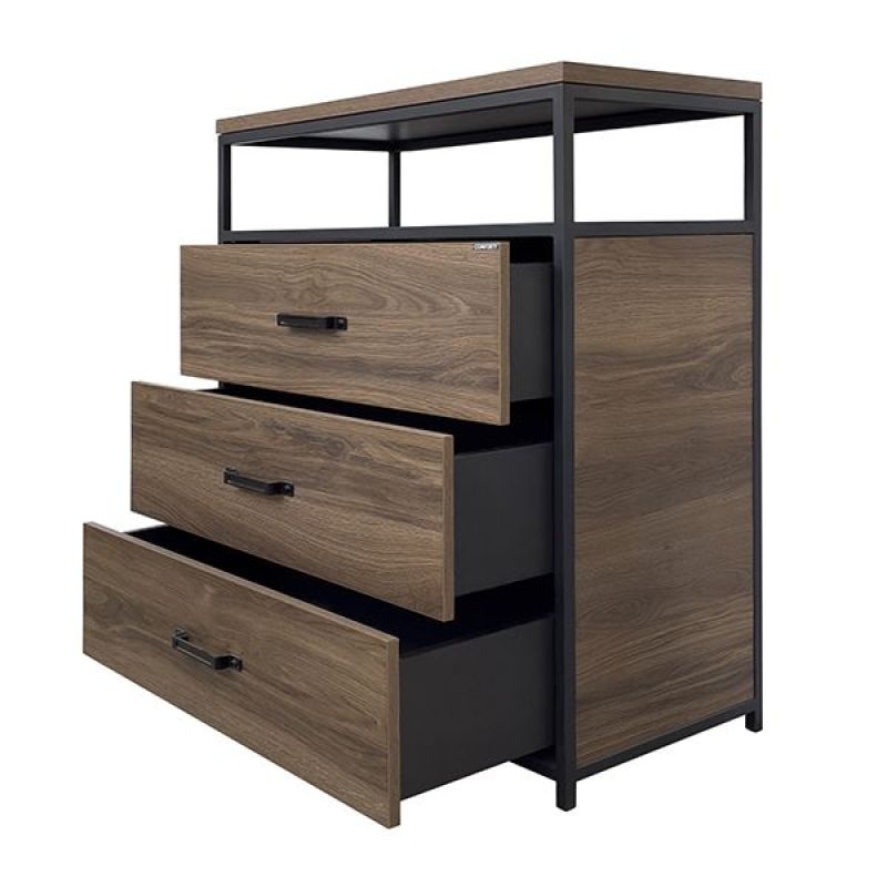 Комод Comforty 90 Лофт дуб тёмно-коричневый