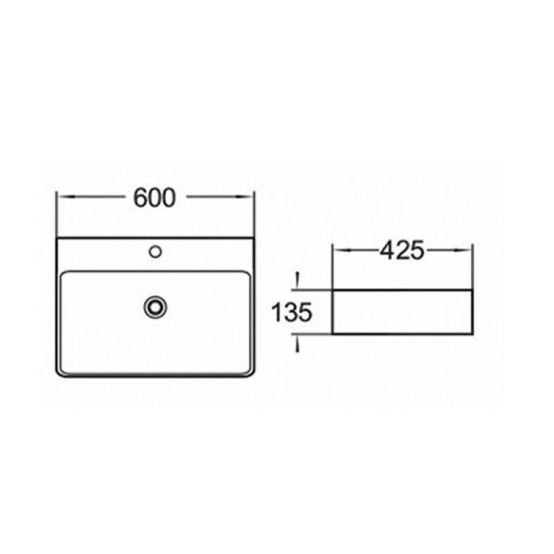 Раковина Comforty 60 78188 00004143743 Белая