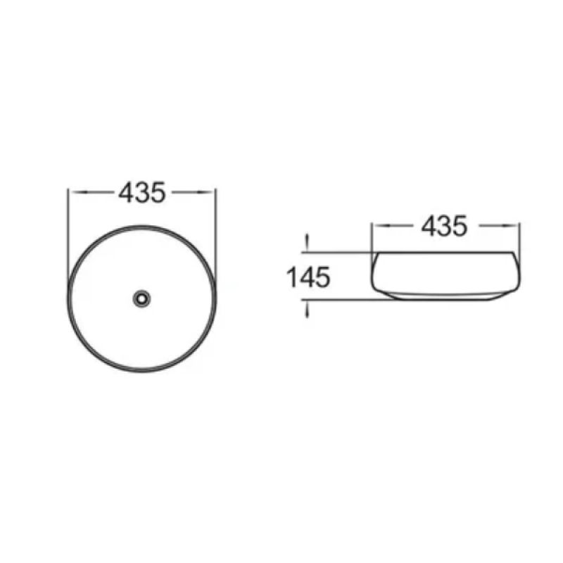 Раковина-чаша Comforty 43 J2091 00004139777 Черная Бронза