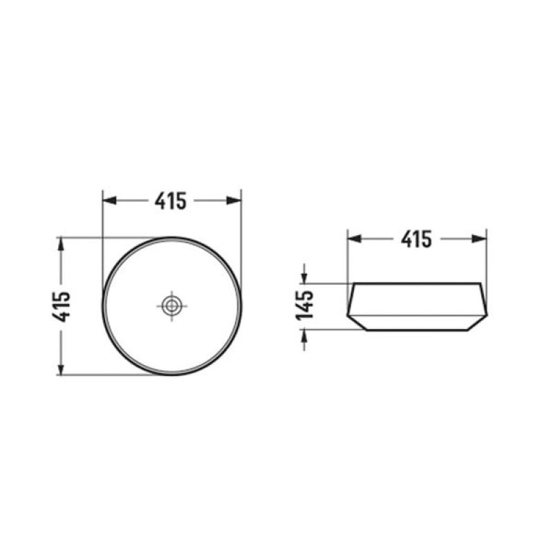 Раковина-чаша Comforty 41.5 J2110 00-00012221 Черная Белая