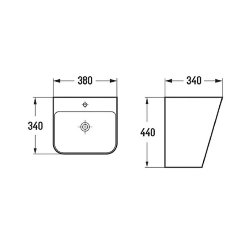 Раковина подвесная Comforty 500QMH 00-00012241 светло-серый матовый 