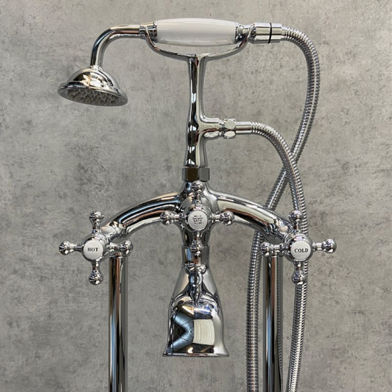 Смеситель для ванны и душа Comforty FE0051-CCT 00003127671 напольный, хром, 