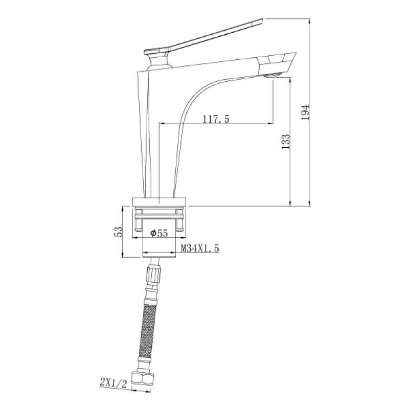 Смеситель для раковины Comforty FC088A-CMT 00004149945 Черный