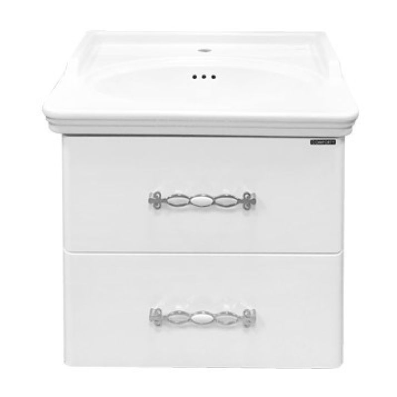 Тумба с раковиной Comforty "Неаполь-65" 00004148729 белый глянец с раковиной 50165 Тумба с раковиной Comforty "Неаполь-65" 00004148729 белый глянец с раковиной 50165
