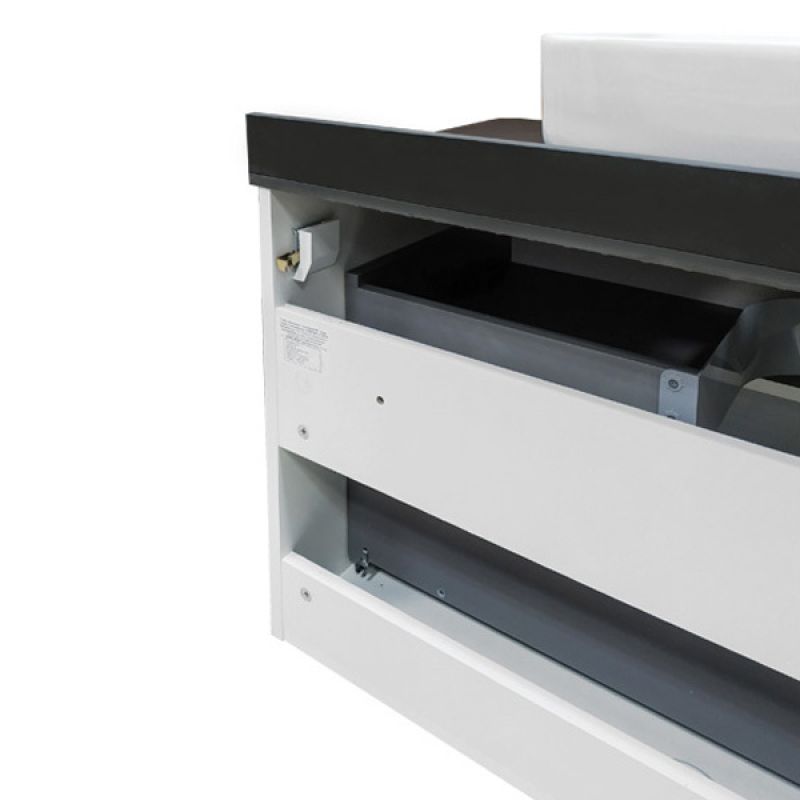 Тумба с раковиной Comforty "Амстердам-95" 00-00005494 белая с черной матовой столешницей с раковиной Comforty T-Y9378