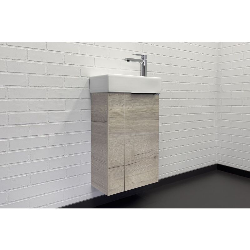 Тумба с раковиной Comforty "Асти-40" 00-00013798 дуб дымчатый с раковиной Comforty 9140