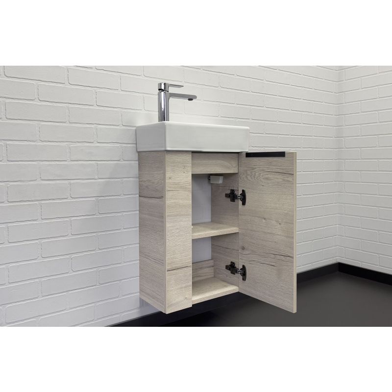 Тумба с раковиной Comforty "Асти-40" 00-00013798 дуб дымчатый с раковиной Comforty 9140