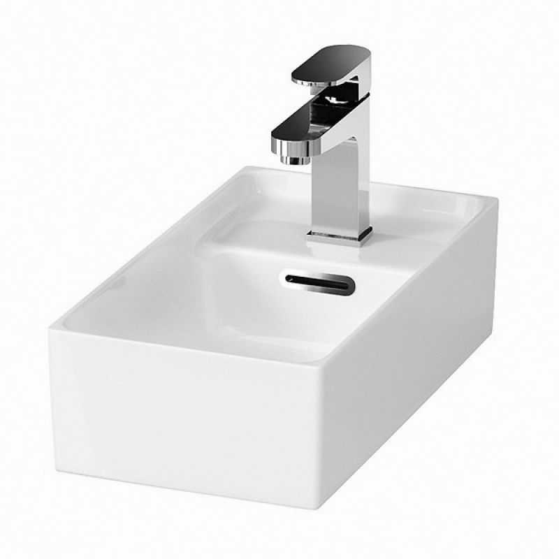 Тумба с раковиной Comforty "Асти-40" 00-00000831 дуб дымчатый с раковиной CREA 40, P-UM-CRE40/1