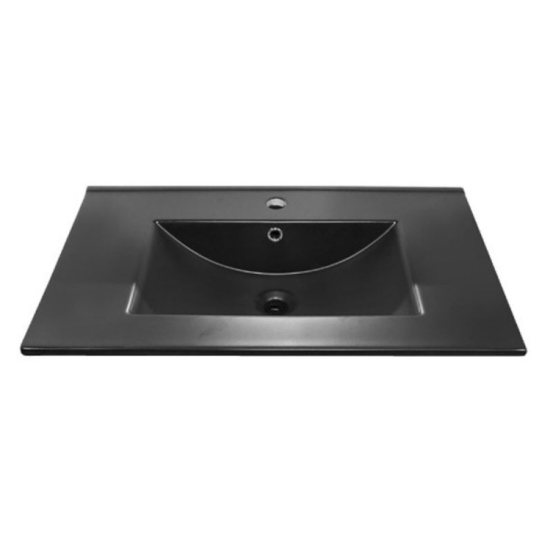 Тумба с раковиной Comforty "Бредфорд-75" 00004149064 дуб темный с раковиной Comforty 75E черная матовая