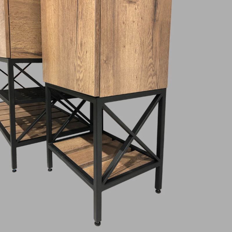 Тумба с раковиной Comforty "Бредфорд-90" 00004148003 дуб темный с раковиной Comforty 90E черная матовая