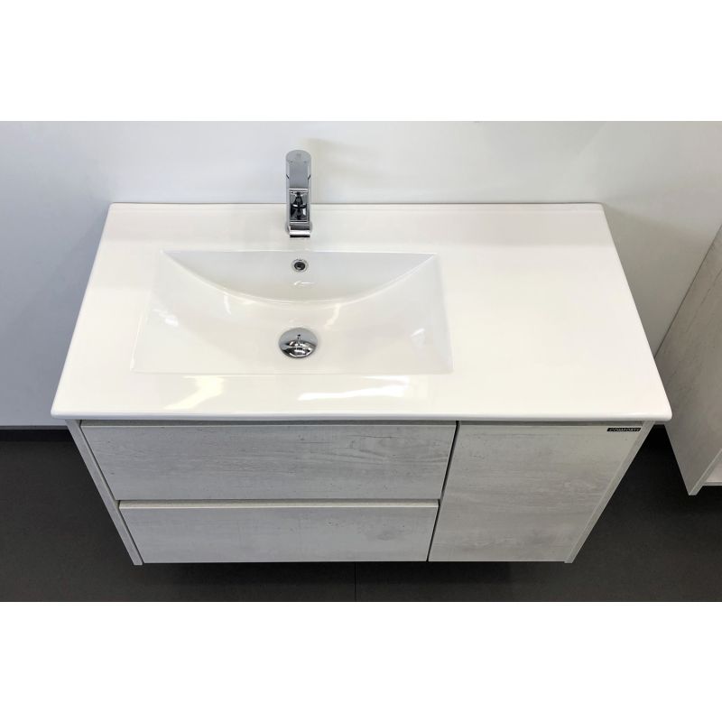 Тумба с раковиной Comforty "Бремен-90" 00004142375 дуб белый с раковиной Comforty 9090EL