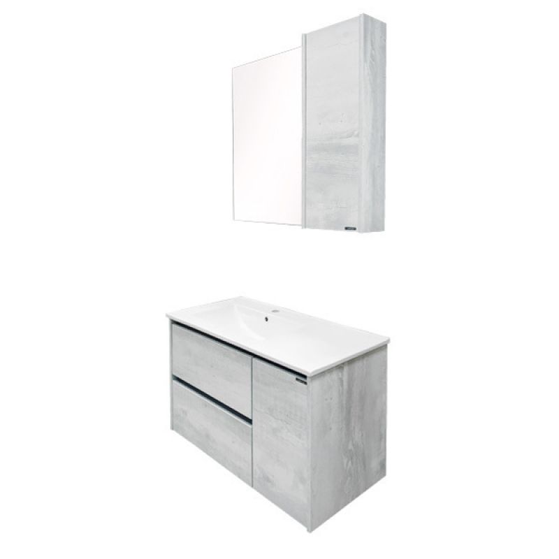 Тумба с раковиной Comforty "Бремен-90" 00004142375 дуб белый с раковиной Comforty 9090EL