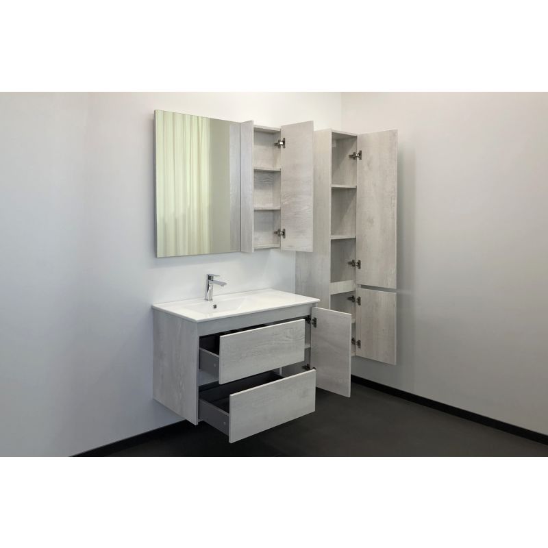 Тумба с раковиной Comforty "Бремен-90" 00004142375 дуб белый с раковиной Comforty 9090EL