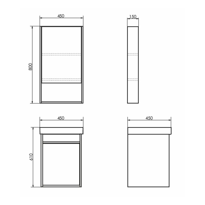 Тумба с раковиной Comforty "Вена-45" 00-00006653 дуб дымчатый с раковиной Адриана 45