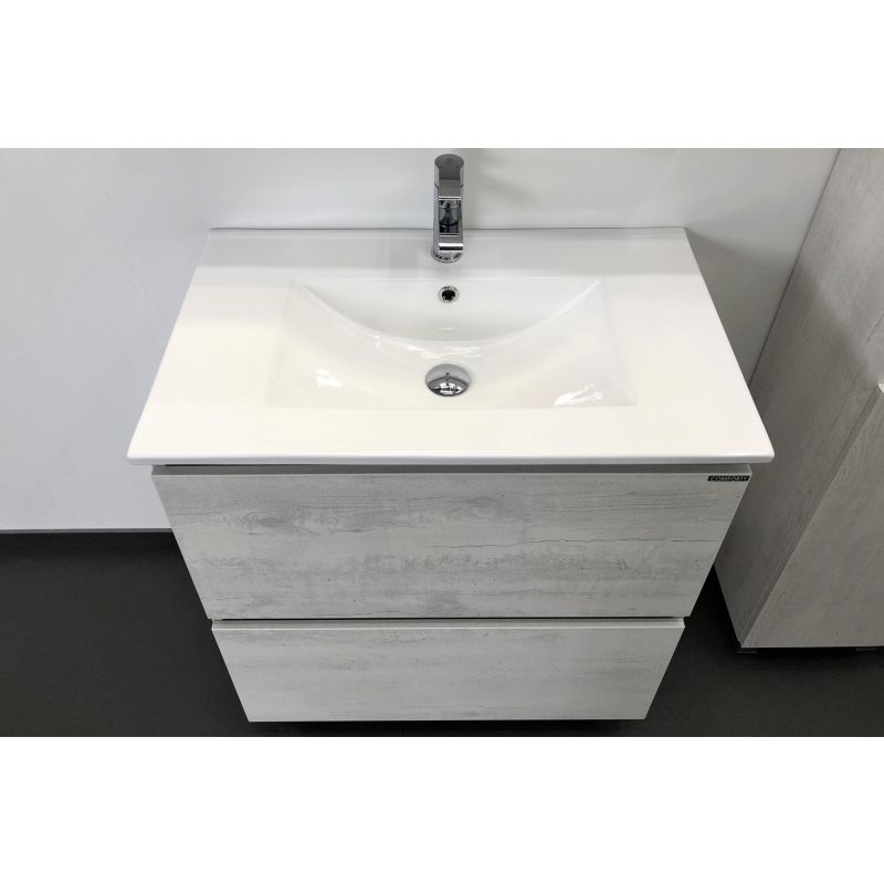 Тумба с раковиной Comforty "Верона-75" 00004137102 дуб белый с раковиной Comforty 75Е