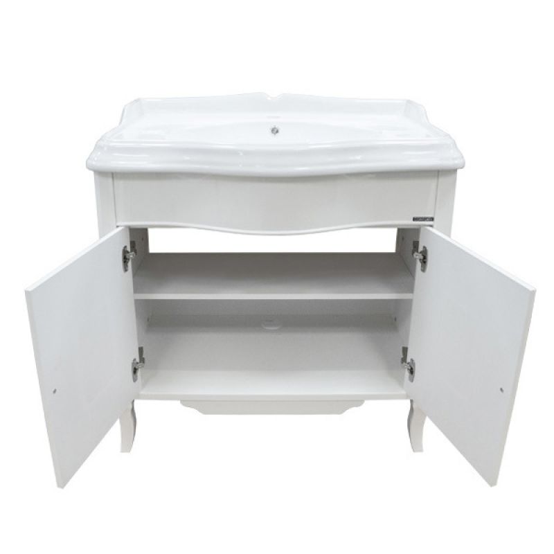 Тумба с раковиной Comforty "Версаль-90" 00003130383 слоновая кость с раковиной Comforty JS90