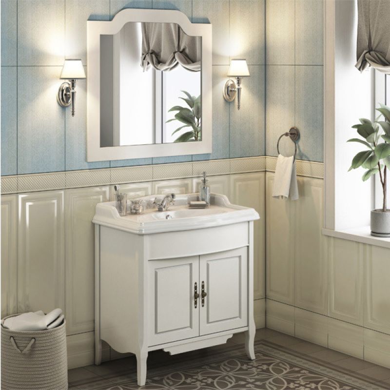 Тумба с раковиной Comforty "Версаль-90" 00003130383 слоновая кость с раковиной Comforty JS90