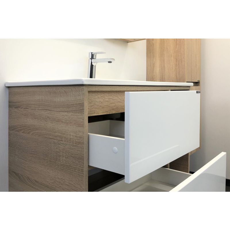 Тумба с раковиной Comforty "Гамбург-90" 00004142225 дуб сонома с раковиной Comforty 90E