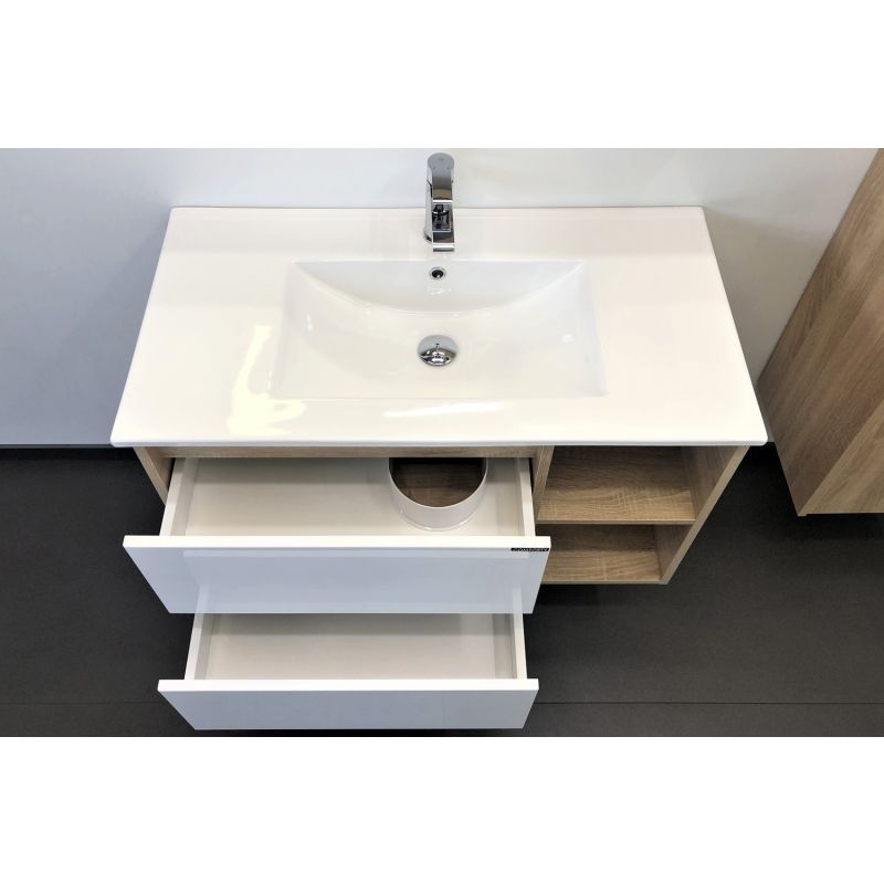 Тумба с раковиной Comforty "Гамбург-90" 00004142225 дуб сонома с раковиной Comforty 90E