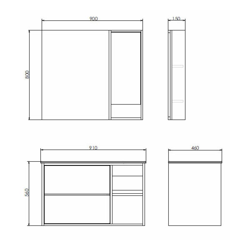 Тумба с раковиной Comforty "Гамбург-90" 00004142225 дуб сонома с раковиной Comforty 90E