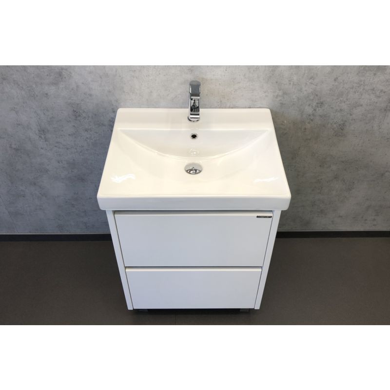 Тумба с раковиной Comforty "Дублин-60" 00004137134 белый глянец с раковиной Comforty 8056