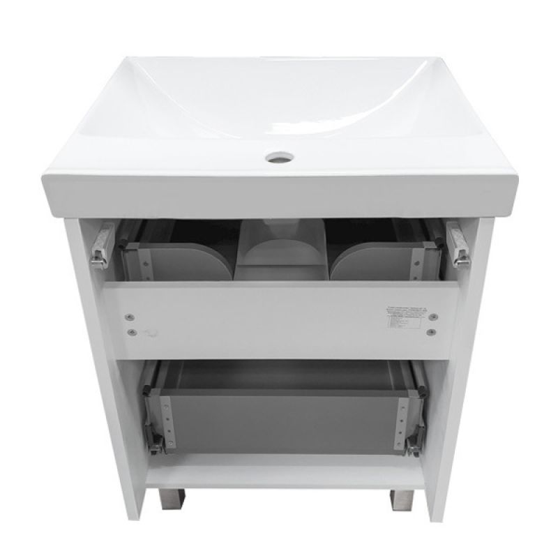 Тумба с раковиной Comforty "Дублин-60" 00004137134 белый глянец с раковиной Comforty 8056