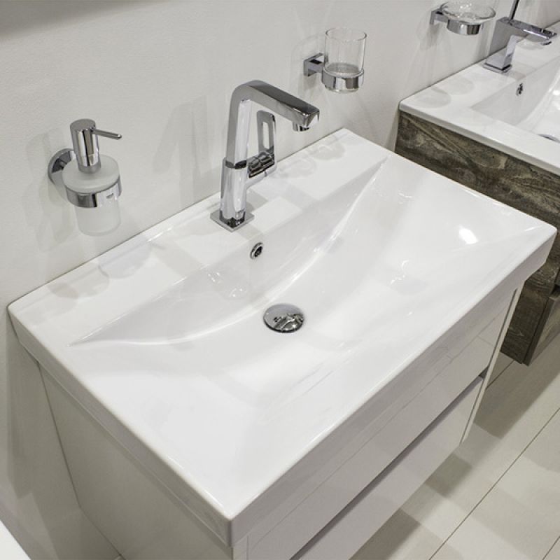 Тумба с раковиной Comforty "Дублин-75" 00004137103 белый глянец с раковиной Comforty 8057