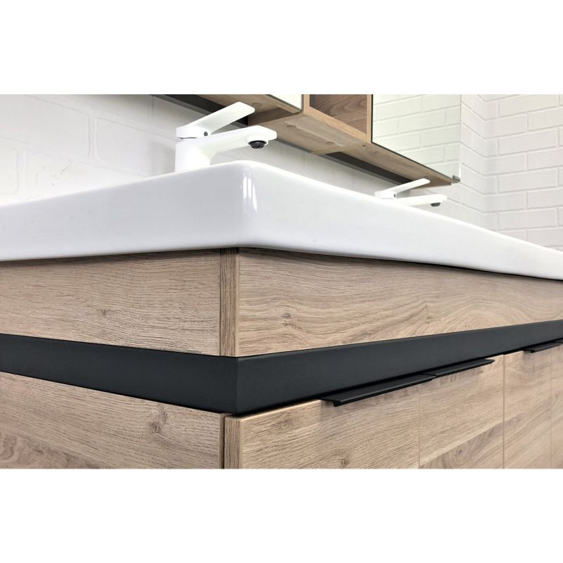 Тумба с раковиной Comforty "Дуэт-125" 00-00009925 дуб натуральный с рак. Гармония-125