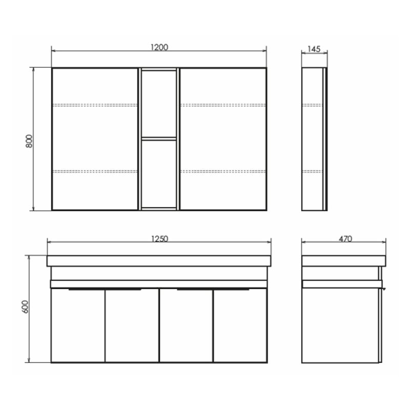 Тумба с раковиной Comforty "Дуэт-125" 00-00009925 дуб натуральный с рак. Гармония-125