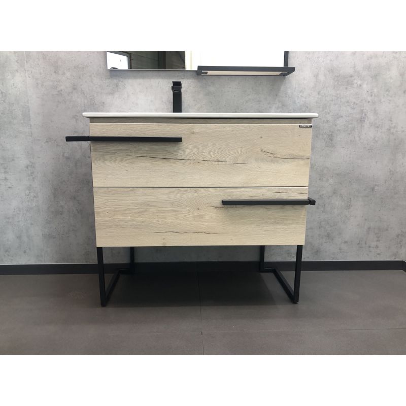 Тумба с раковиной Comforty "Дюссельдорф-90" 00-00004093 дуб дымчатый с рак. Comforty 9090EL