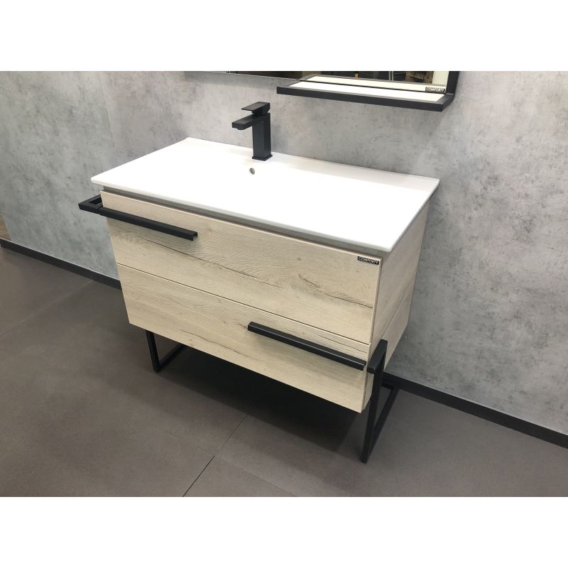 Тумба с раковиной Comforty "Дюссельдорф-90" 00-00004093 дуб дымчатый с рак. Comforty 9090EL