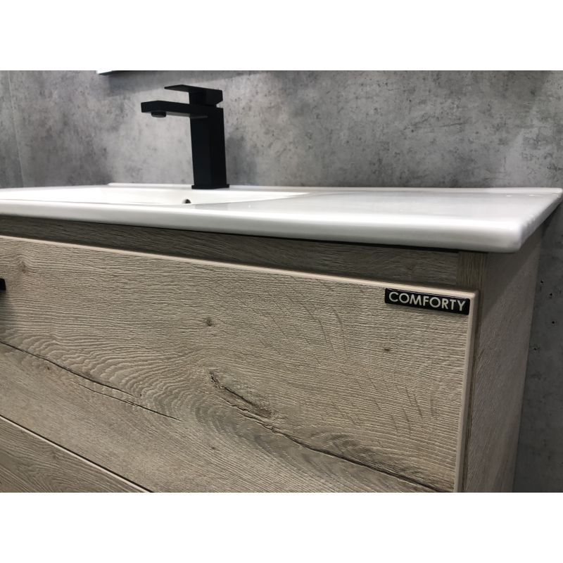 Тумба с раковиной Comforty "Дюссельдорф-90" 00-00004093 дуб дымчатый с рак. Comforty 9090EL