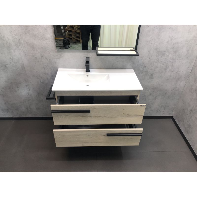 Тумба с раковиной Comforty "Дюссельдорф-90" 00-00004093 дуб дымчатый с рак. Comforty 9090EL