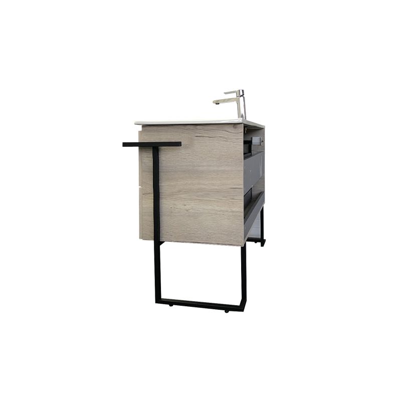 Тумба с раковиной Comforty "Дюссельдорф-90" 00-00004093 дуб дымчатый с рак. Comforty 9090EL