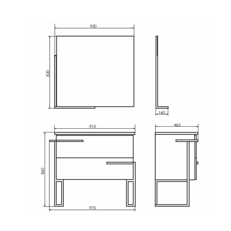 Тумба с раковиной Comforty "Дюссельдорф-90" 00-00004093 дуб дымчатый с рак. Comforty 9090EL