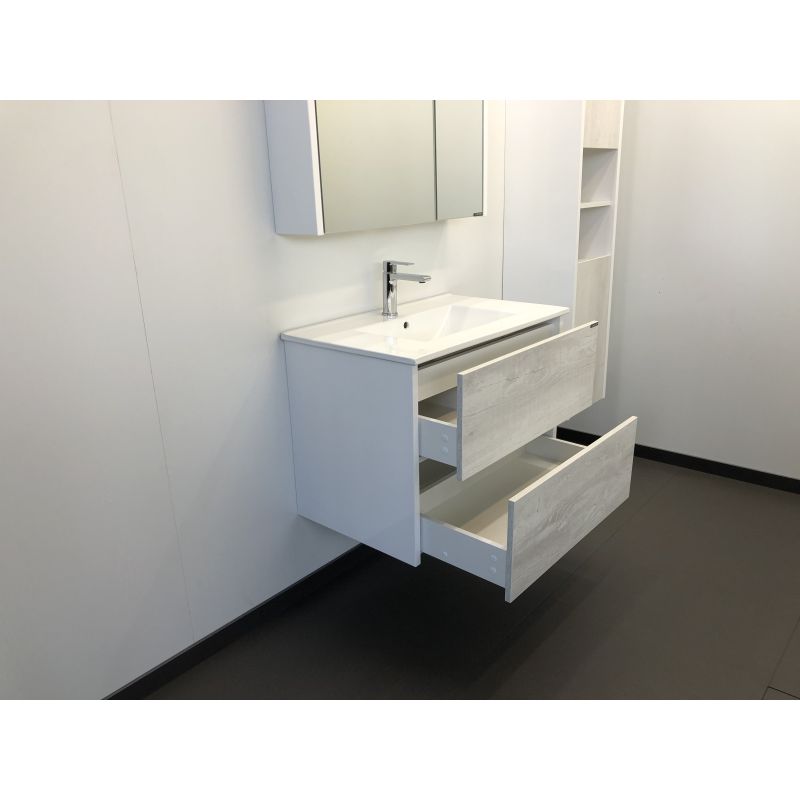 Тумба с раковиной Comforty "Женева-75" 00004137097 дуб белый с раковиной Comforty 75E