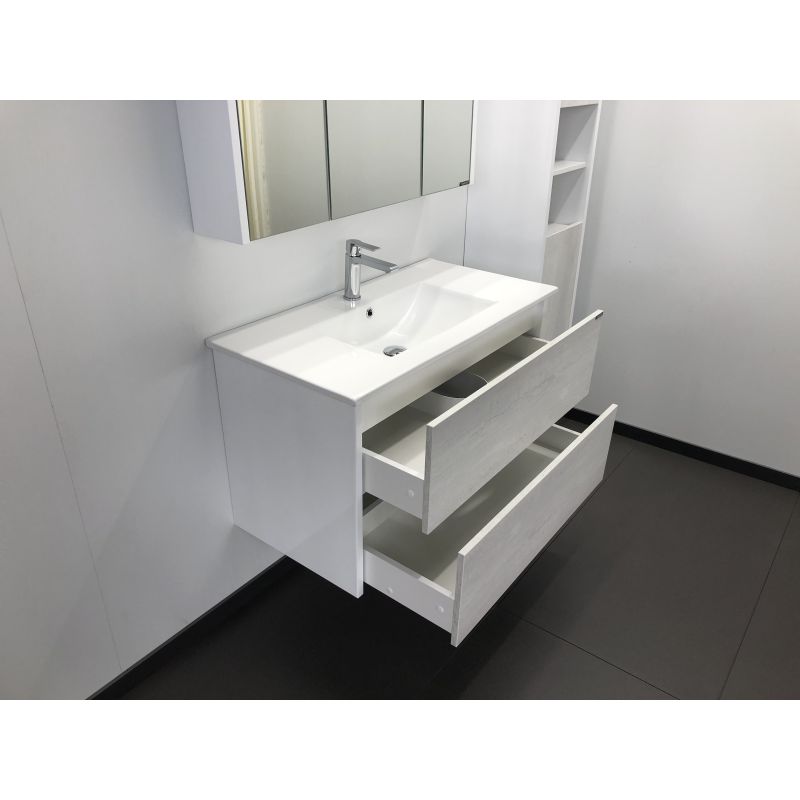 Тумба с раковиной Comforty "Женева-90" 00004137133 дуб белый с раковиной Comforty 90E