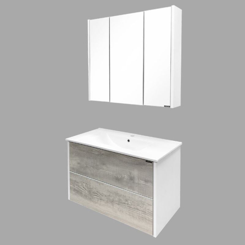 Тумба с раковиной Comforty "Женева-90" 00004137133 дуб белый с раковиной Comforty 90E