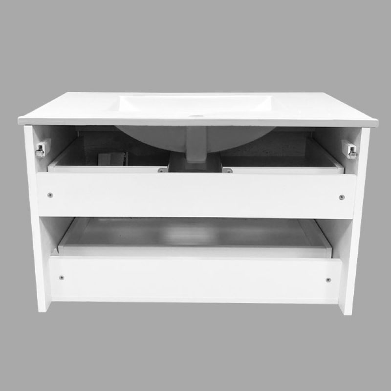 Тумба с раковиной Comforty "Женева-90" 00004137133 дуб белый с раковиной Comforty 90E