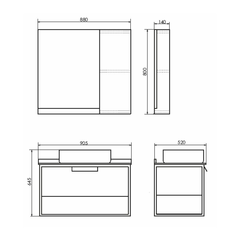 Тумба с раковиной Comforty "Кёльн-90-1" 00004149965 дуб темный с черной столешницей, с раковиной Comforty T-Y9378
