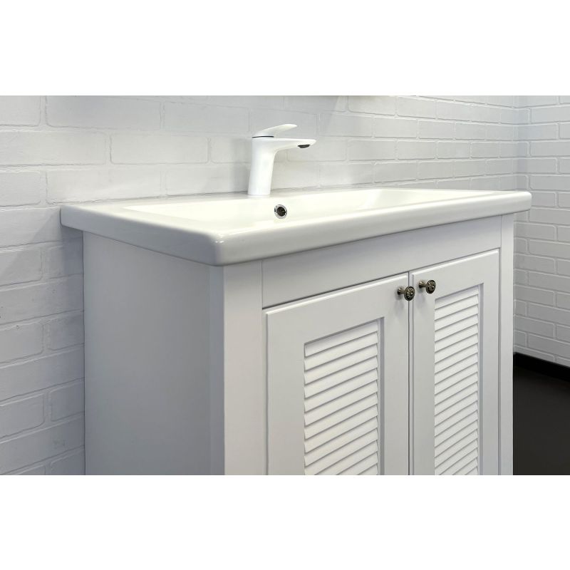 Тумба с раковиной Comforty "Классик-70" 00-00013804 белый матовый с раковиной Como 70 