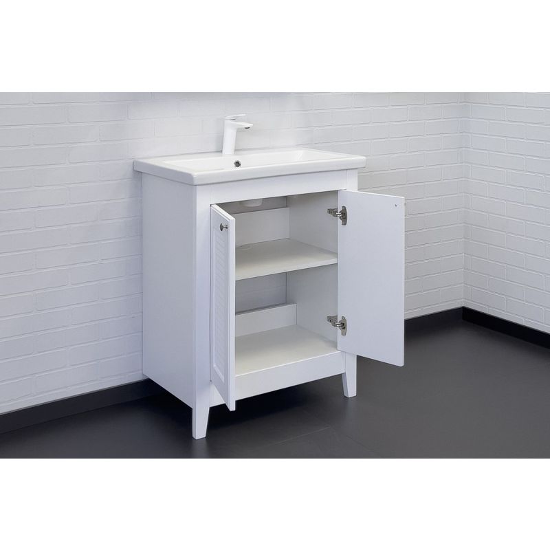 Тумба с раковиной Comforty "Классик-70" 00-00013804 белый матовый с раковиной Como 70 