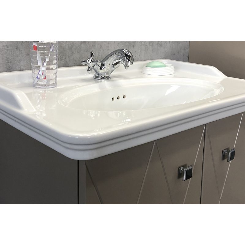 Тумба с раковиной Comforty "Кремона-80" 00-00001040 латте с раковиной 50180