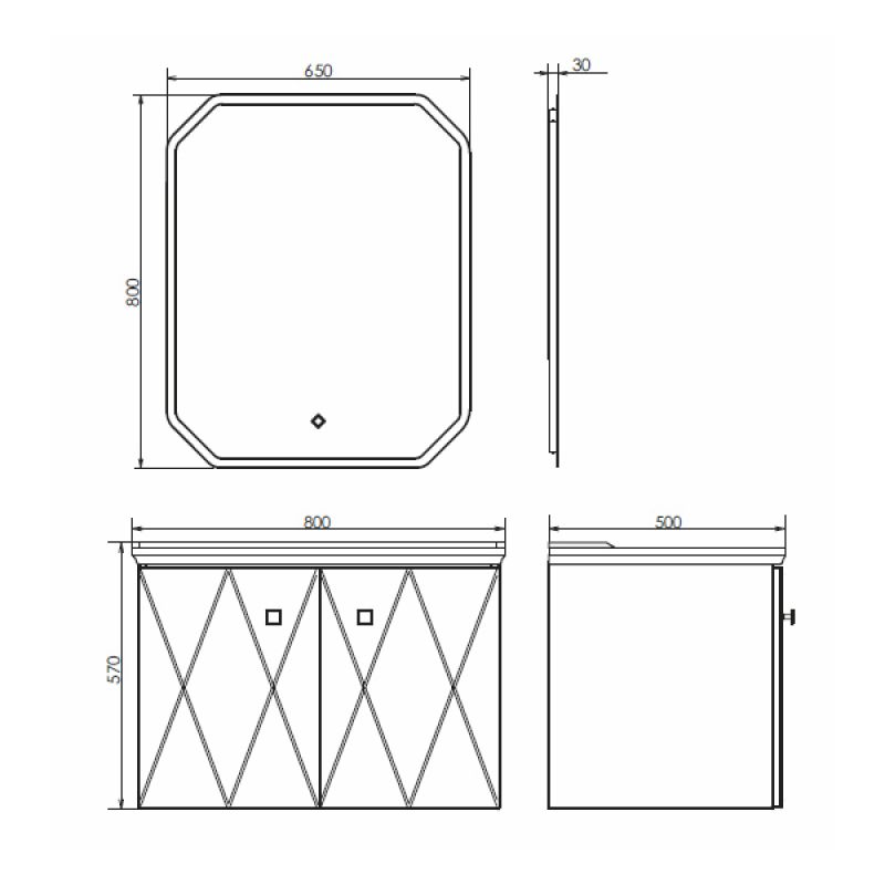Тумба с раковиной Comforty "Кремона-80" 00-00001040 латте с раковиной 50180