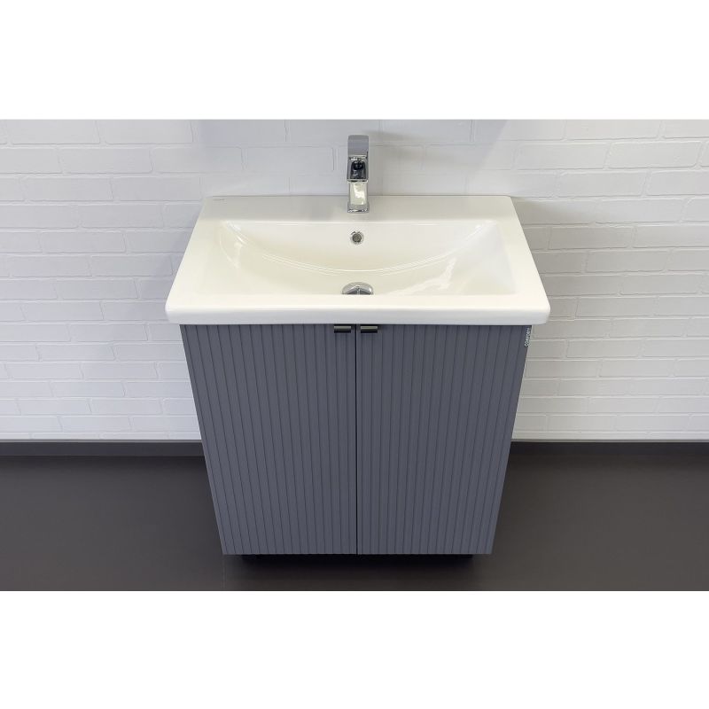 Тумба с раковиной Comforty "Лима-70" 00-00013686 антрацит с раковиной Como 70 