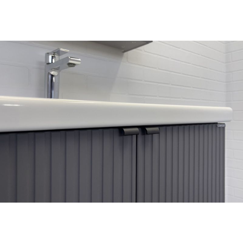 Тумба с раковиной Comforty "Лима-70" 00-00013686 антрацит с раковиной Como 70 
