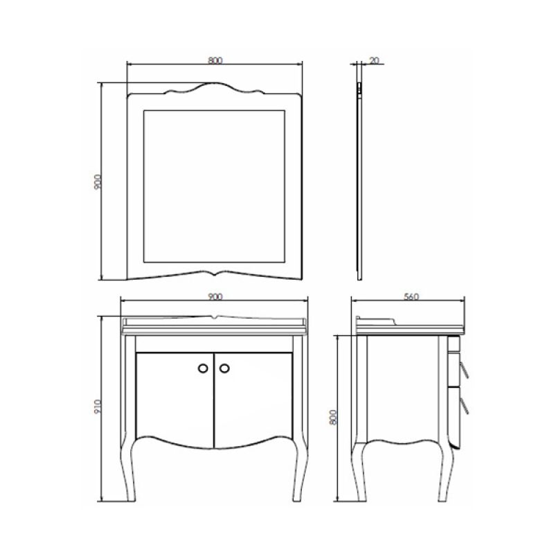 Тумба с раковиной Comforty "Лувр-90" 00004148935 белый глянец с раковиной 28188